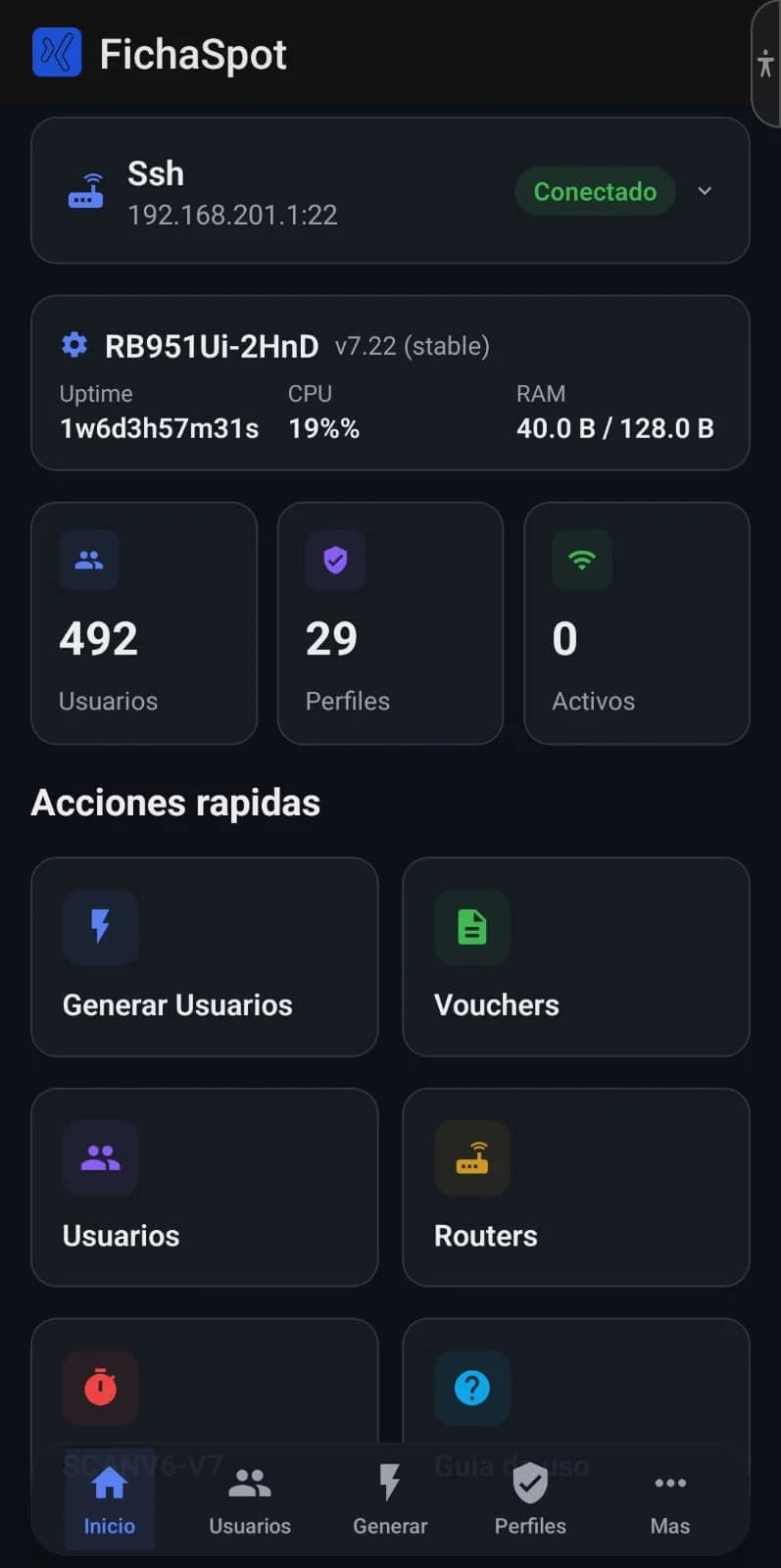FichaSpot Android - Captura de pantalla